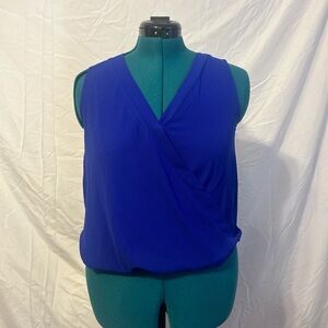 Charlotte Russe Royal Blue Wrap Blouse